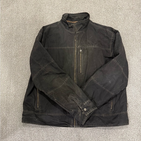 Kuhl Black Lightweight Shirt Jacket with Stand-up Collar